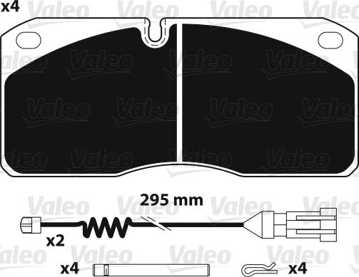 Valeo 882236 - Kit pastiglie freno, Freno a disco www.autoricambit.com