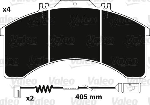 Valeo 882231 - Kit pastiglie freno, Freno a disco www.autoricambit.com