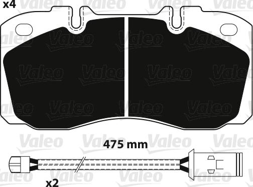 Valeo 882233 - Kit pastiglie freno, Freno a disco www.autoricambit.com