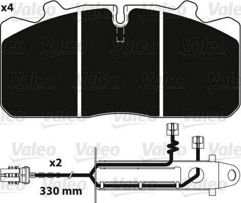 Valeo 882229 - Kit pastiglie freno, Freno a disco www.autoricambit.com