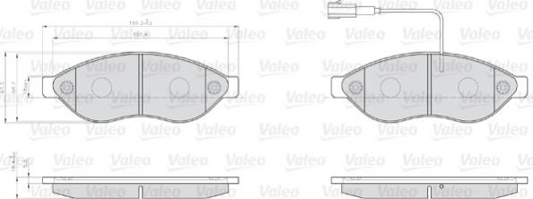 Valeo 873468 - Kit pastiglie freno, Freno a disco www.autoricambit.com