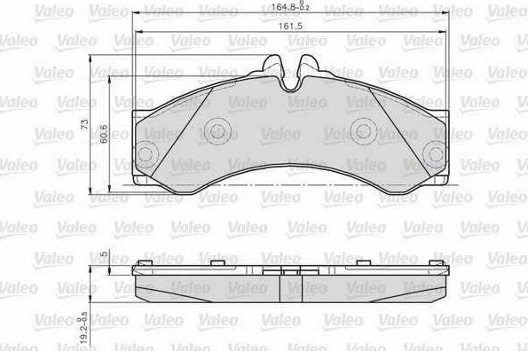 Valeo 873153 - Kit pastiglie freno, Freno a disco www.autoricambit.com