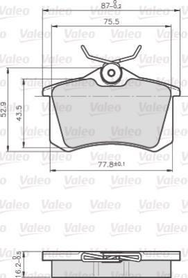 Valeo 872960 - Kit pastiglie freno, Freno a disco www.autoricambit.com