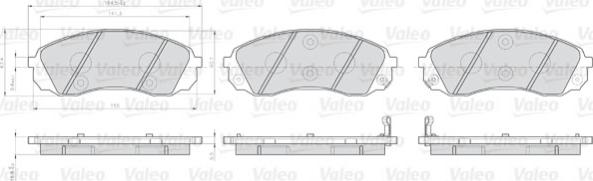 Valeo 872597 - Kit pastiglie freno, Freno a disco www.autoricambit.com