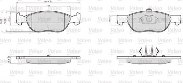 Valeo 872576 - Kit pastiglie freno, Freno a disco www.autoricambit.com