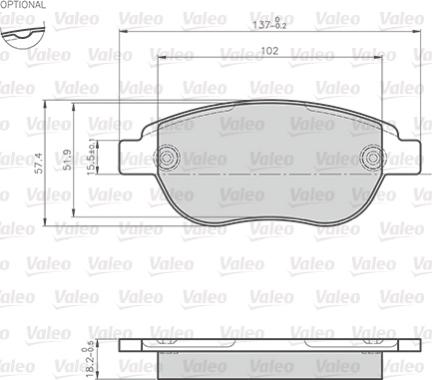 Valeo 872600 - Kit pastiglie freno, Freno a disco www.autoricambit.com