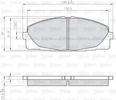 Valeo 872680 - Kit pastiglie freno, Freno a disco www.autoricambit.com