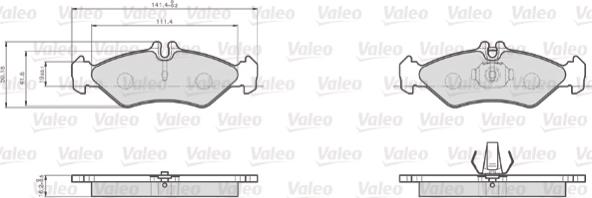 Valeo 872621 - Kit pastiglie freno, Freno a disco www.autoricambit.com