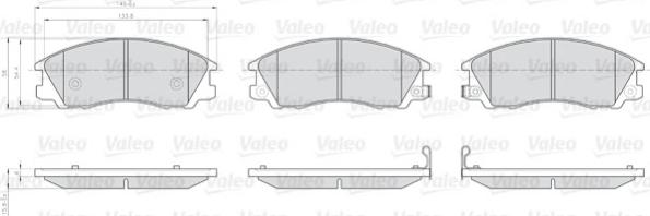 Valeo 872059 - Kit pastiglie freno, Freno a disco www.autoricambit.com