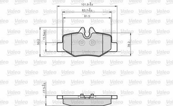 Valeo 872008 - Kit pastiglie freno, Freno a disco www.autoricambit.com