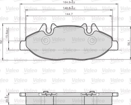 Valeo 872007 - Kit pastiglie freno, Freno a disco www.autoricambit.com