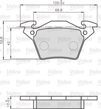 Valeo 872020 - Kit pastiglie freno, Freno a disco www.autoricambit.com