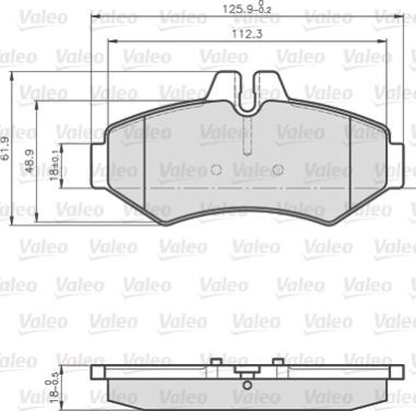 Valeo 872021 - Kit pastiglie freno, Freno a disco www.autoricambit.com