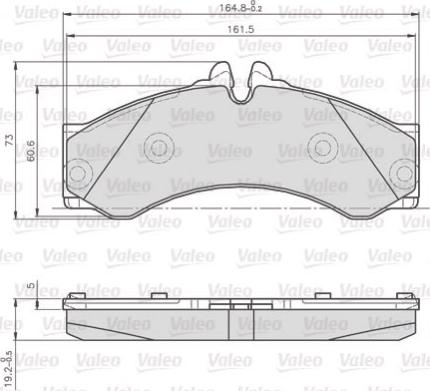 Valeo 872153 - Kit pastiglie freno, Freno a disco www.autoricambit.com