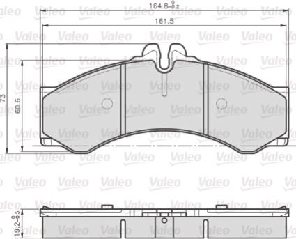 Valeo 872153 - Kit pastiglie freno, Freno a disco www.autoricambit.com