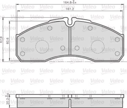 Valeo 872160 - Kit pastiglie freno, Freno a disco www.autoricambit.com