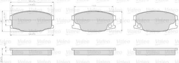 Valeo 872242 - Kit pastiglie freno, Freno a disco www.autoricambit.com