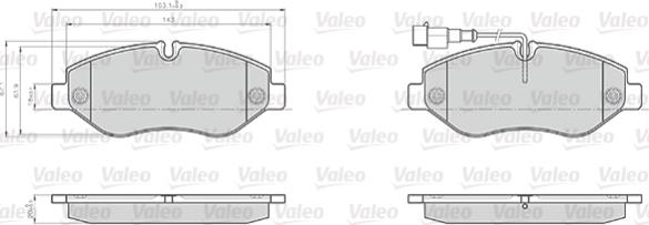 Valeo 872230 - Kit pastiglie freno, Freno a disco www.autoricambit.com