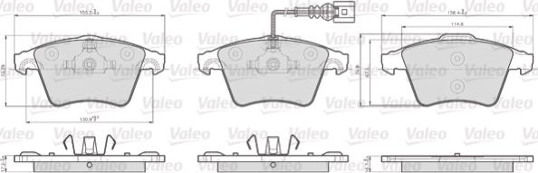 Valeo 872746 - Kit pastiglie freno, Freno a disco www.autoricambit.com