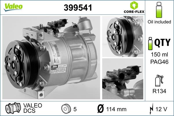 Valeo 399541 - Compressore, Climatizzatore www.autoricambit.com