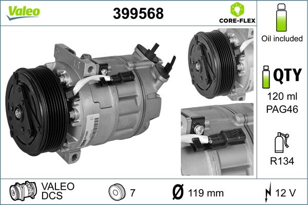 Valeo 399568 - Compressore, Climatizzatore www.autoricambit.com