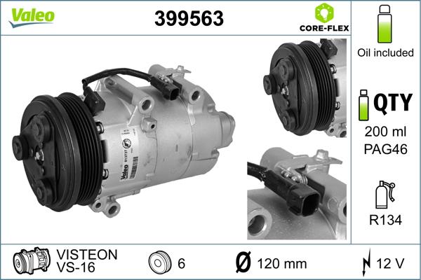 Valeo 399563 - Compressore, Climatizzatore www.autoricambit.com