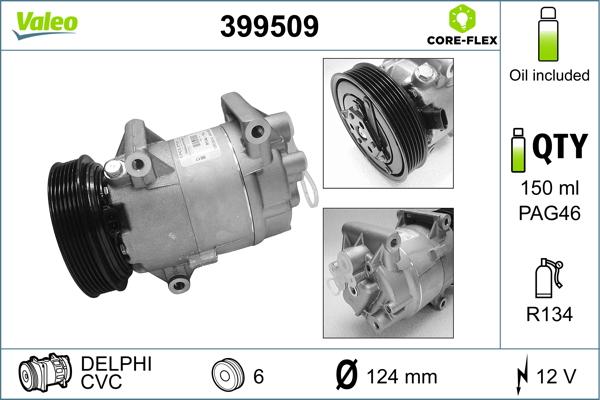 Valeo 399509 - Compressore, Climatizzatore www.autoricambit.com