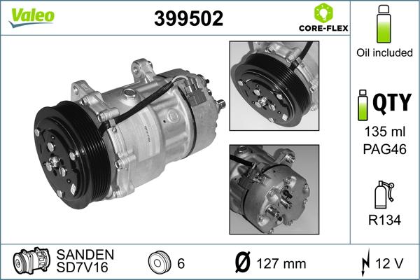 Valeo 399502 - Compressore, Climatizzatore www.autoricambit.com