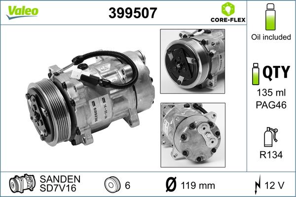 Valeo 399507 - Compressore, Climatizzatore www.autoricambit.com