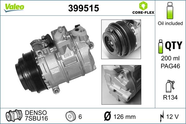 Valeo 399515 - Compressore, Climatizzatore www.autoricambit.com