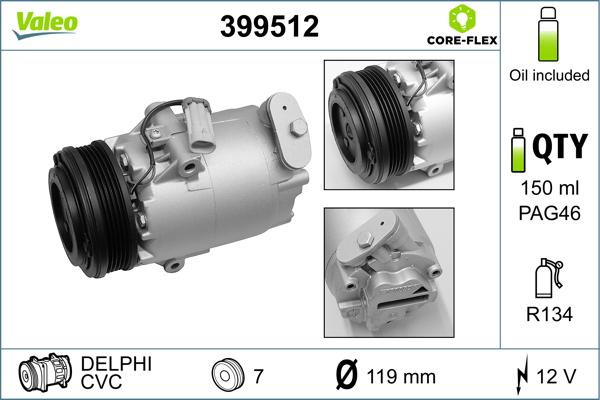 Valeo 399512 - Compressore, Climatizzatore www.autoricambit.com