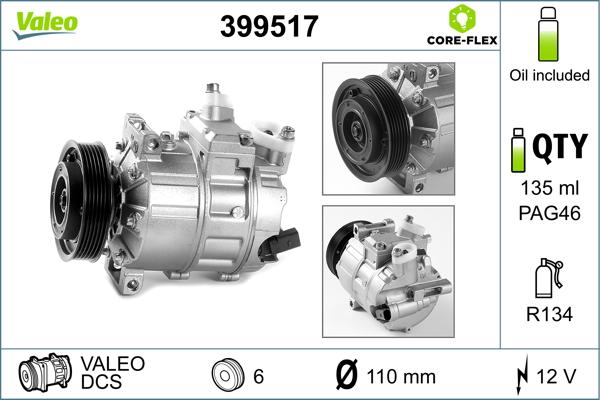 Valeo 399517 - Compressore, Climatizzatore www.autoricambit.com