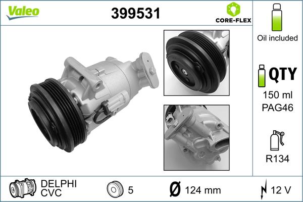 Valeo 399531 - Compressore, Climatizzatore www.autoricambit.com