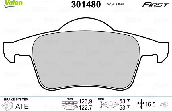 Valeo 301480 - Kit pastiglie freno, Freno a disco www.autoricambit.com