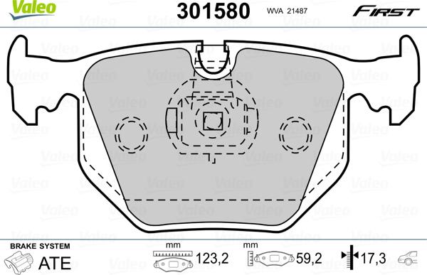 Valeo 301580 - Kit pastiglie freno, Freno a disco www.autoricambit.com