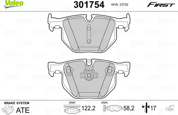 Valeo 301754 - Kit pastiglie freno, Freno a disco www.autoricambit.com