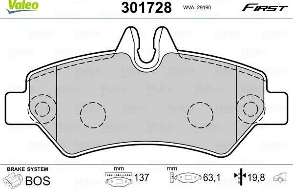 ATE 603832 - Kit pastiglie freno, Freno a disco www.autoricambit.com