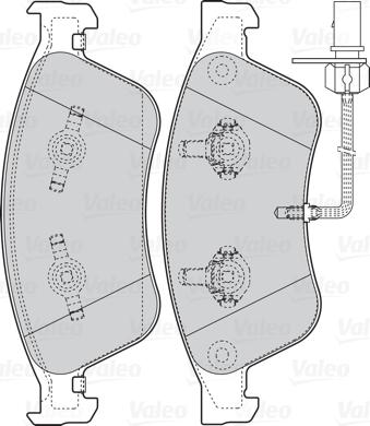 Valeo 302071 - Kit pastiglie freno, Freno a disco www.autoricambit.com