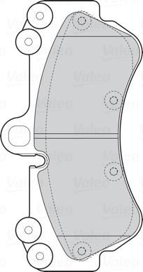 Valeo 302287 - Kit pastiglie freno, Freno a disco www.autoricambit.com