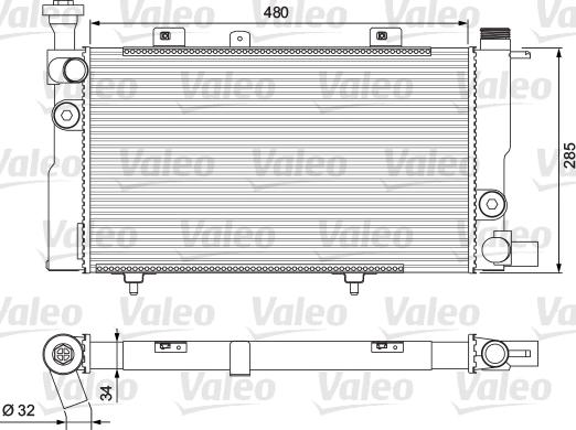 Valeo 310892 - Radiatore, Raffreddamento motore www.autoricambit.com