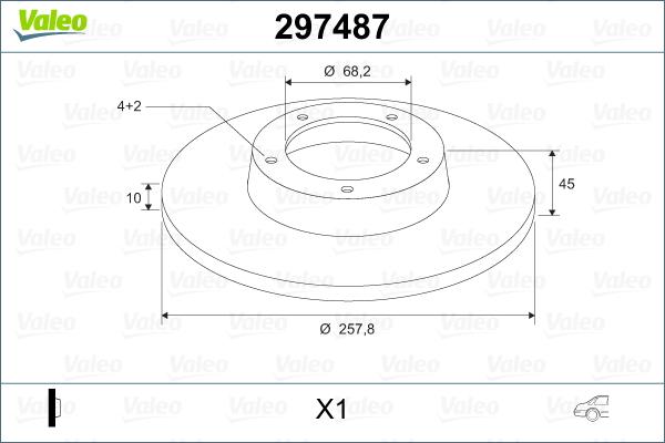 Valeo 297487 - Discofreno www.autoricambit.com