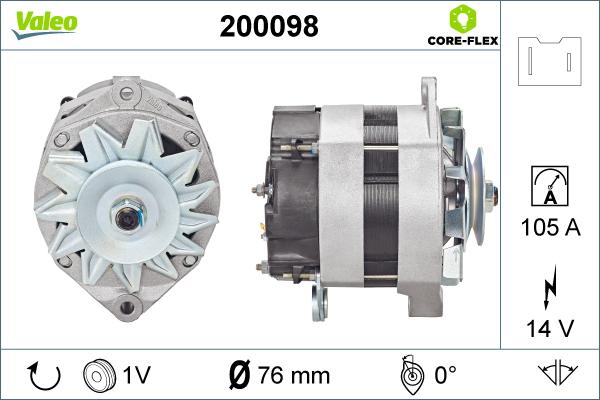 Valeo 200098 - Alternatore www.autoricambit.com