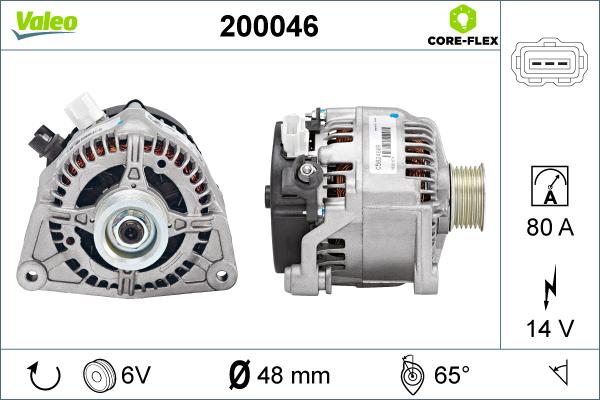 Valeo 200046 - Alternatore www.autoricambit.com