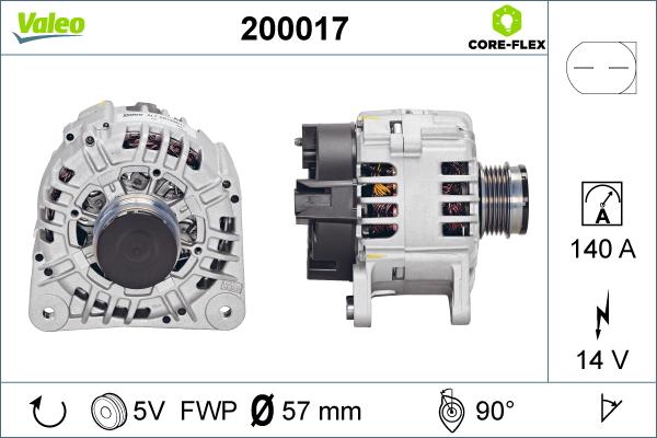 Valeo 200017 - Alternatore www.autoricambit.com