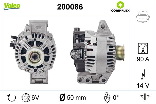 Valeo 200086 - Alternatore www.autoricambit.com