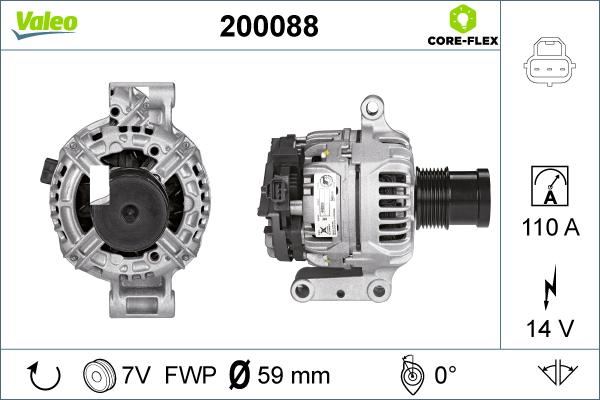 Valeo 200088 - Alternatore www.autoricambit.com