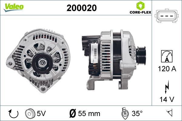 Valeo 200020 - Alternatore www.autoricambit.com