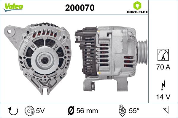 Valeo 200070 - Alternatore www.autoricambit.com