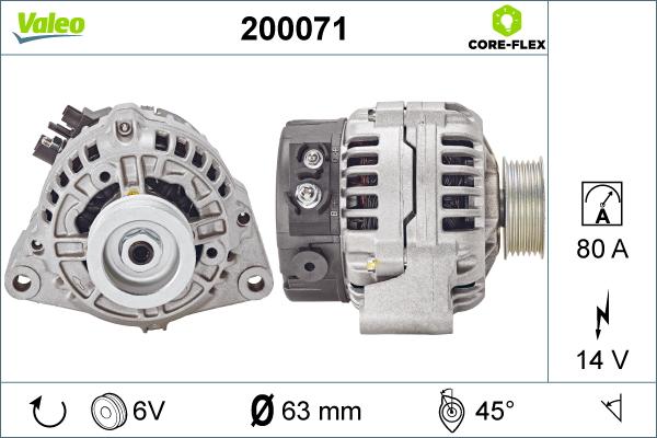 Valeo 200071 - Alternatore www.autoricambit.com