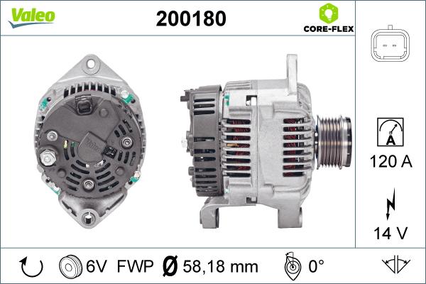 Valeo 200180 - Alternatore www.autoricambit.com